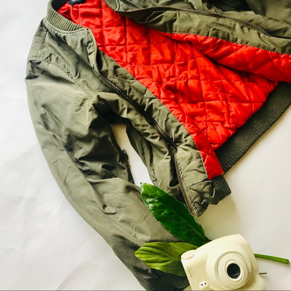 Olive Green Bomber Jacket
